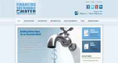 Desktop Screenshot of financingsustainablewater.org